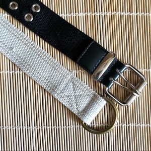 Lot of 2 Canvas Webbing Belts 28-30